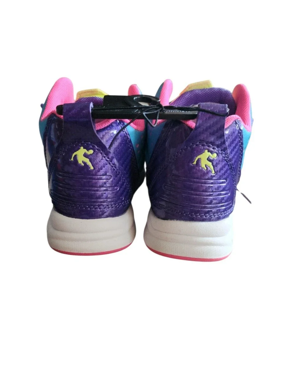 AND1 Youth High Top Basketball Sneakers Size 2 | Blue Pink Purple Neon ~ NWT